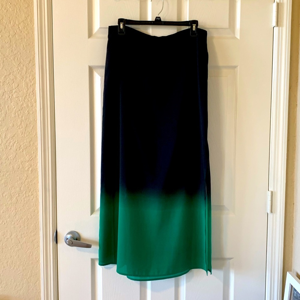 Midi skirt black and green